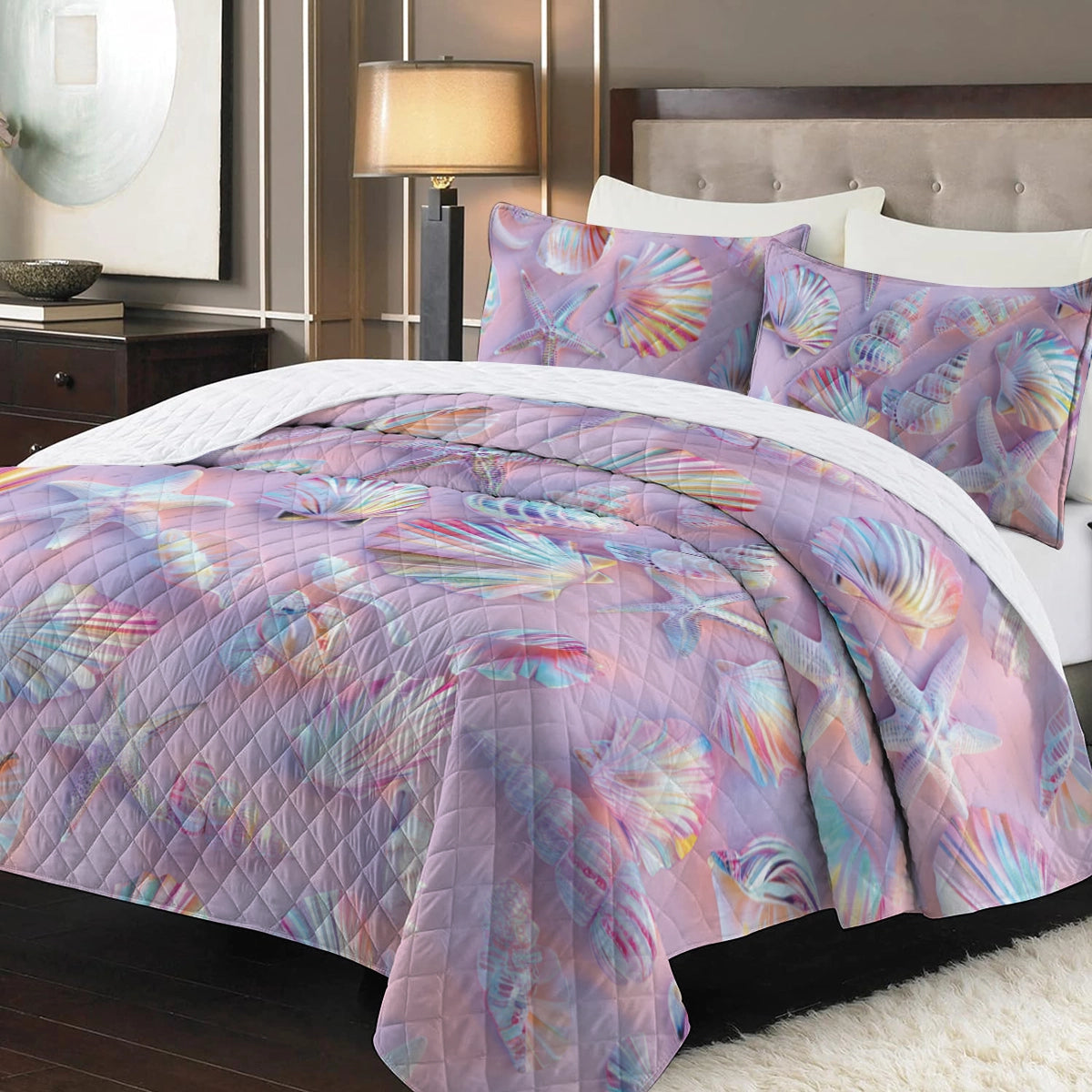 Shineful Quilt 3-Piece Set Dreamy Seashell