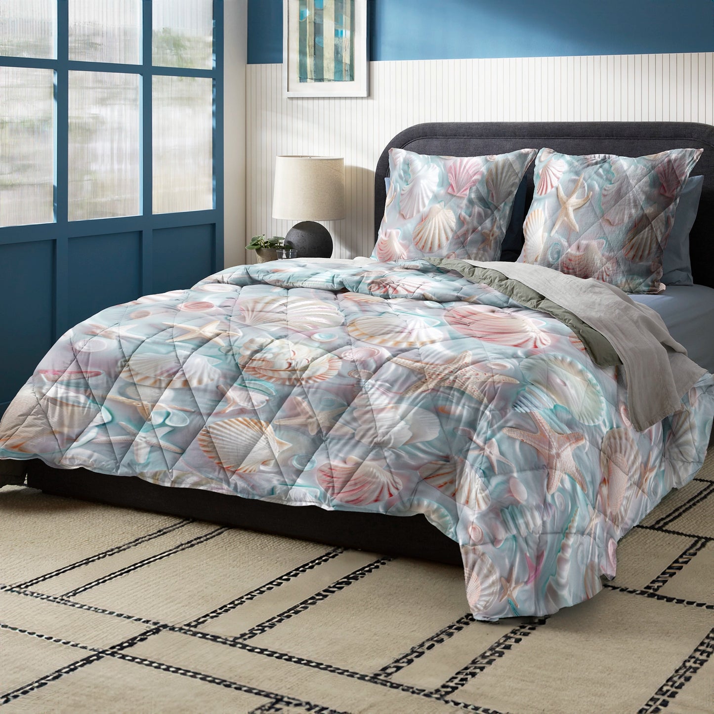 Shineful Quilt 3-Piece Set Shell Ocean Embrace