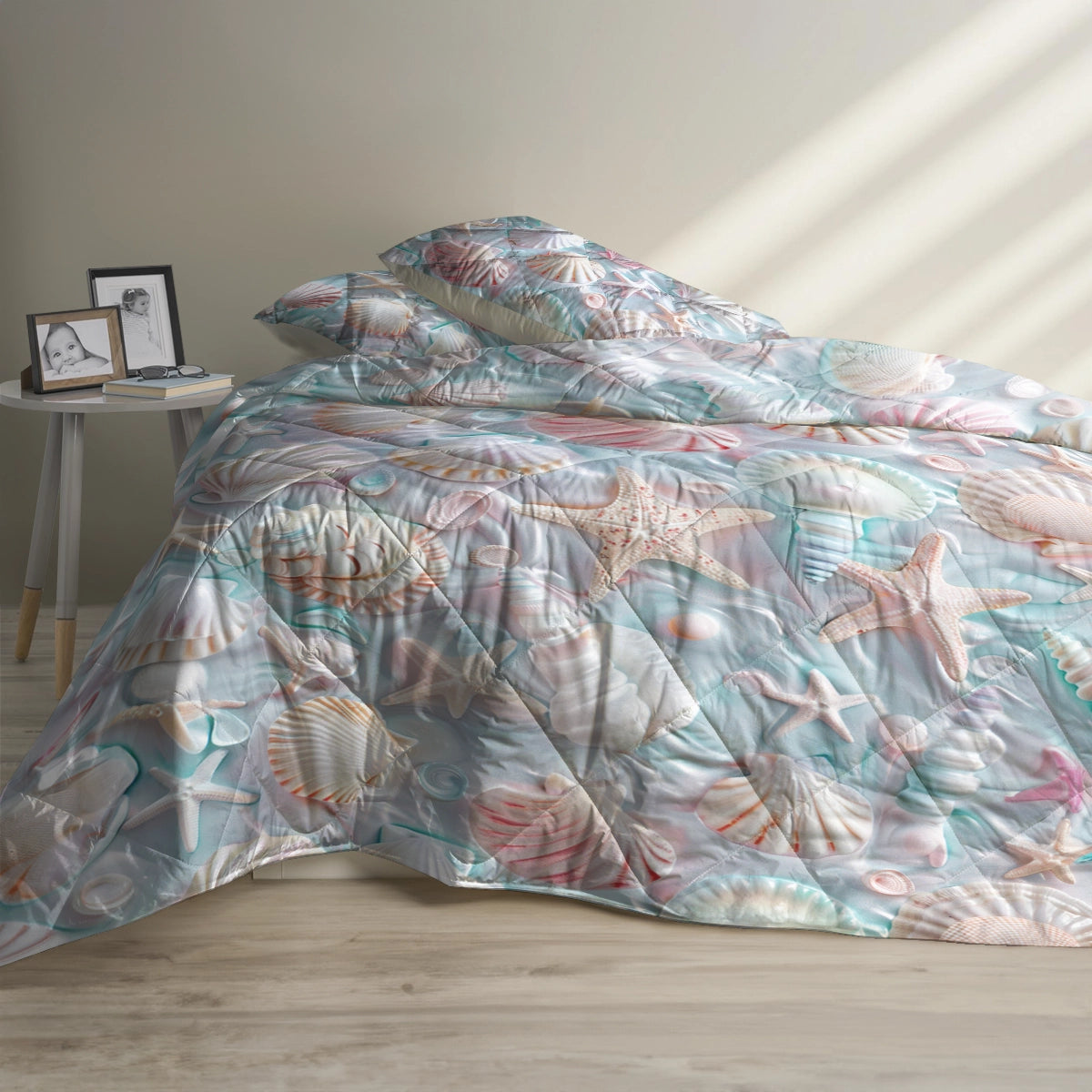 Shineful Quilt 3-Piece Set Shell Ocean Embrace