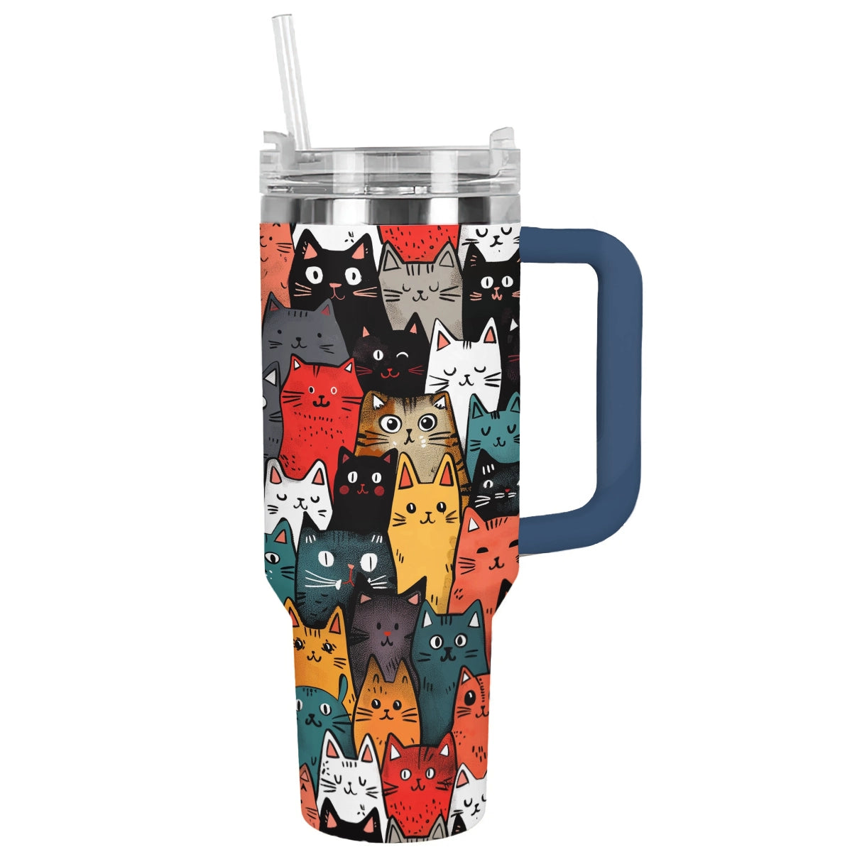 Shineful Tumbler Cute Cat Crowd