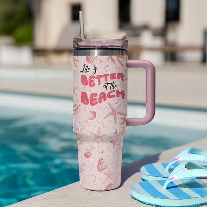 Shineful Tumbler Light Pink Beach