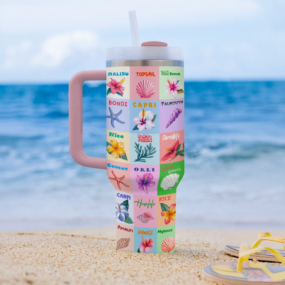 Shineful Tumbler Tropical Beach