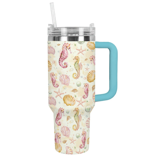 Shineful Tumbler Beach Seahorse Serenity