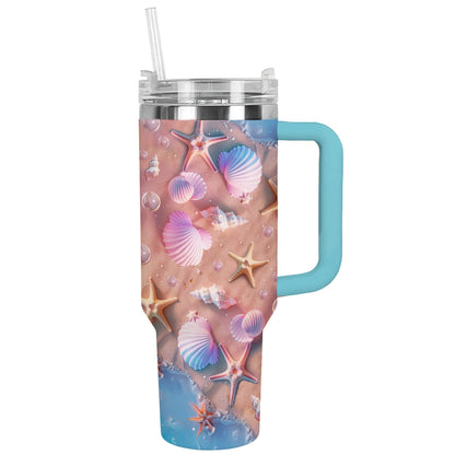 Shineful Glossy Tumbler Beach Seashell Dreams