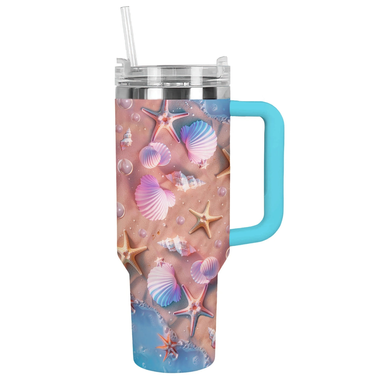 Shineful Glossy Tumbler Beach Seashell Dreams