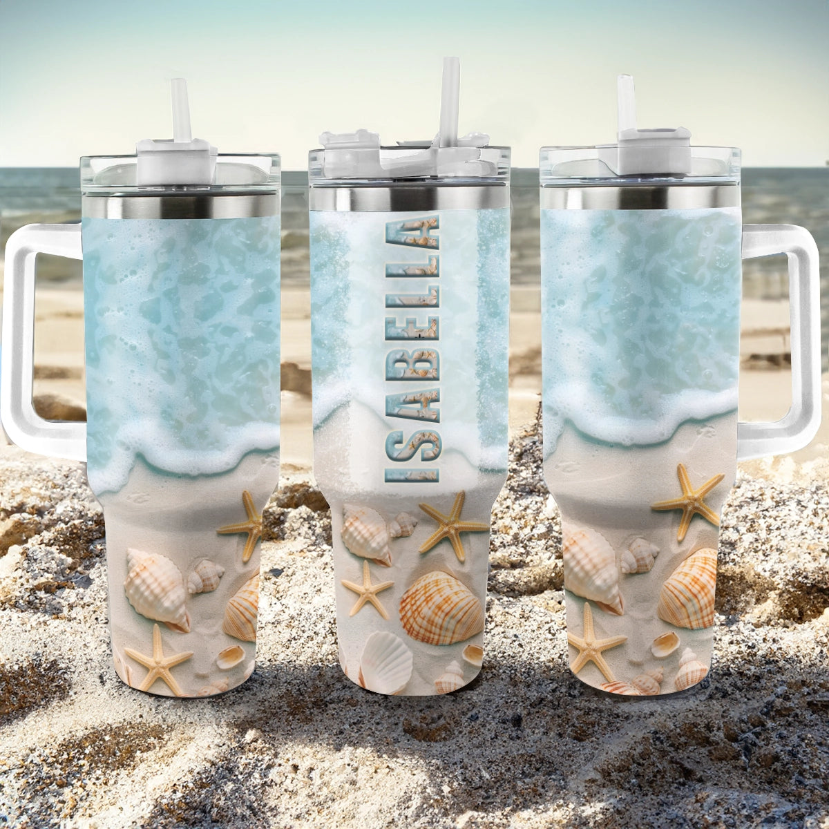 Shineful Tumbler Personalized Beach Seaside Serenity