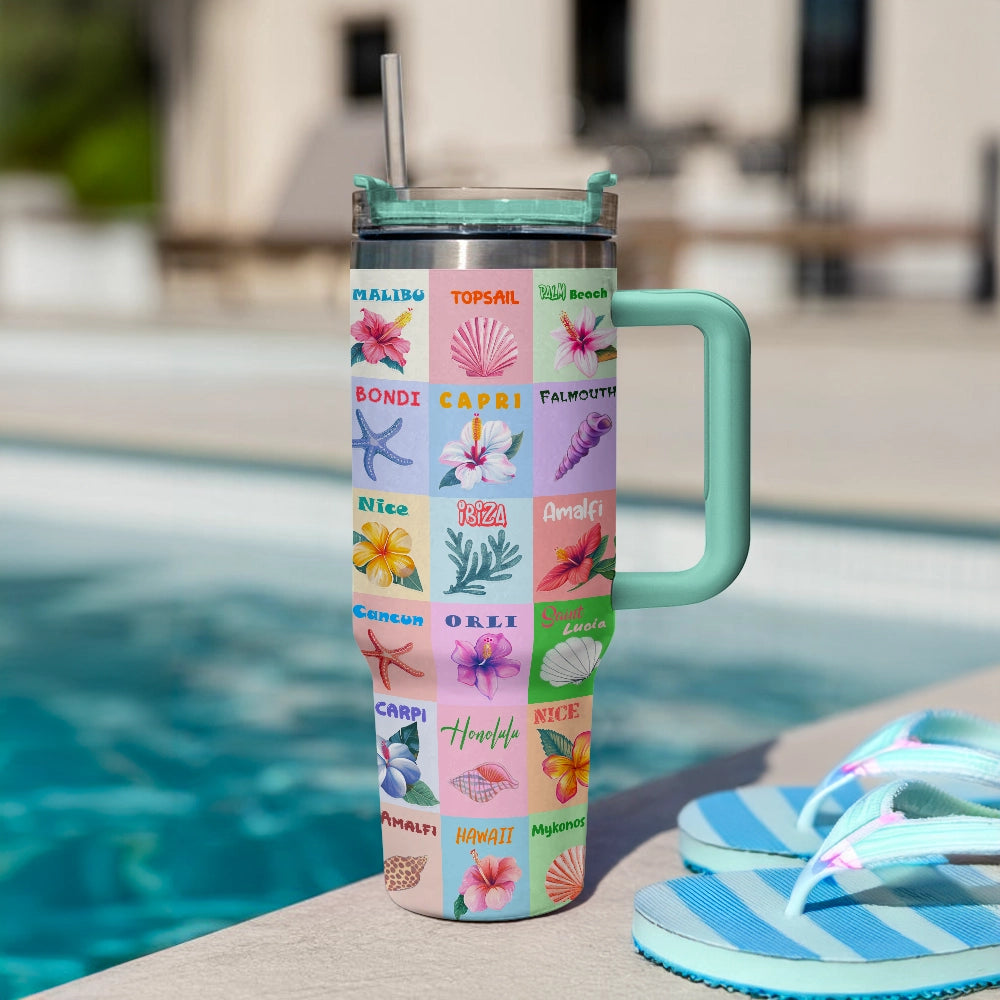 Shineful Tumbler Tropical Beach