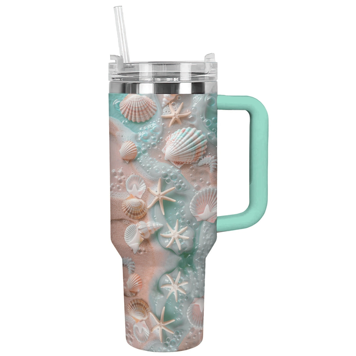 Shineful Tumbler Vibrant Seashell Beach