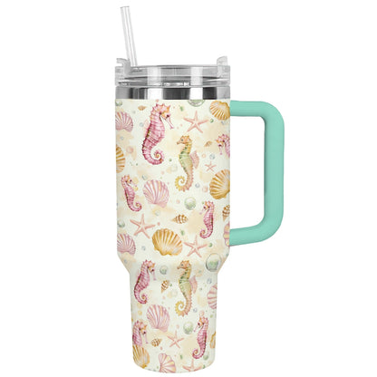 Shineful Tumbler Beach Seahorse Serenity