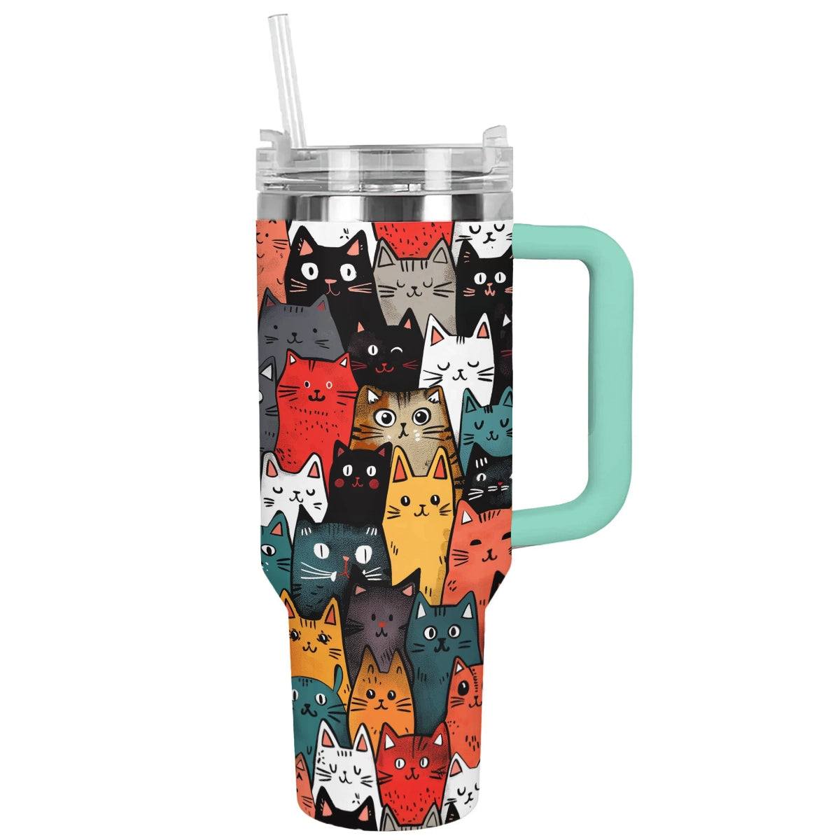 Shineful Tumbler Cute Cat Crowd