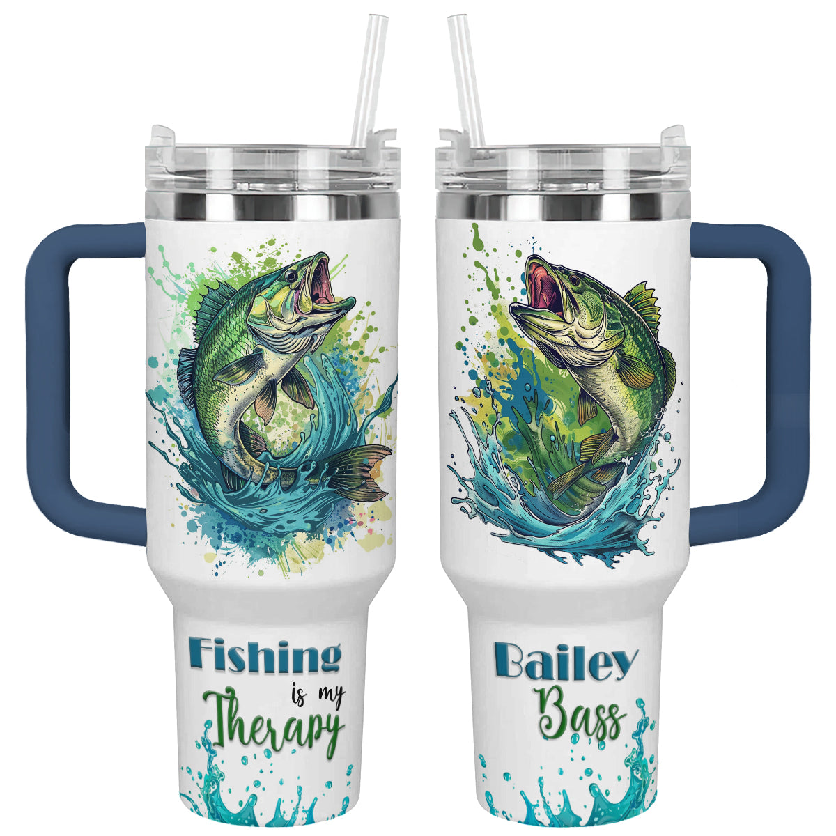 Shineful Tumbler Personalized Fishing is My Therapy