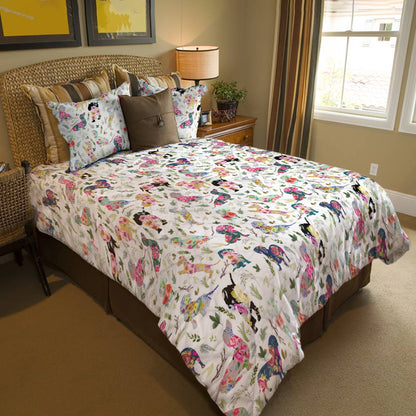 Shineful Quilt 3-Piece Set Dachshund Floral