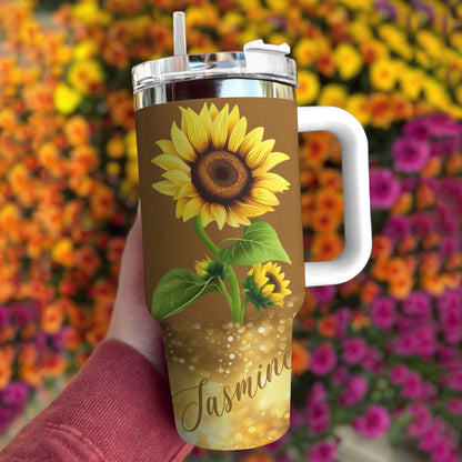 Sunflower Pesonalized 40 Oz Shineful™ Tumbler Proud Tl10 White 40Oz