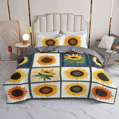 Shineful All Season Quilt 3-Piece Set Cute Sunshine