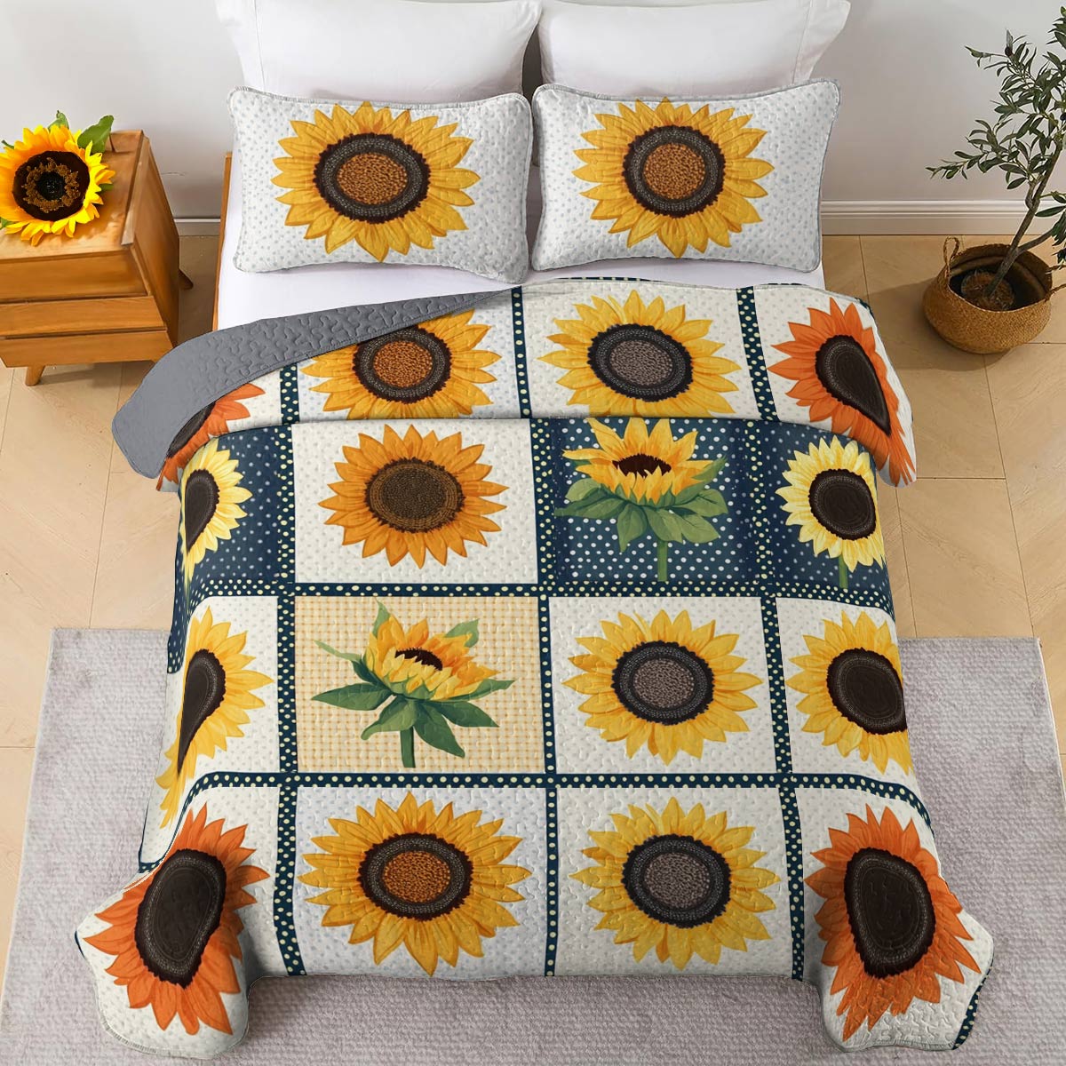 Shineful All Season Quilt 3-teiliges Set Cute Sunshine