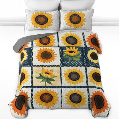 Shineful All Season Quilt 3-Piece Set Cute Sunshine