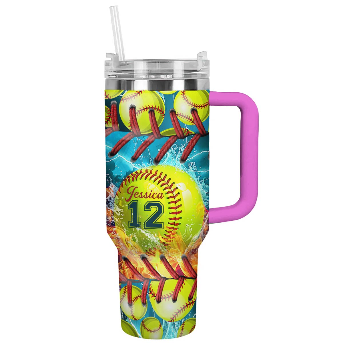 Shineful Personalized Tumbler Proud Softball