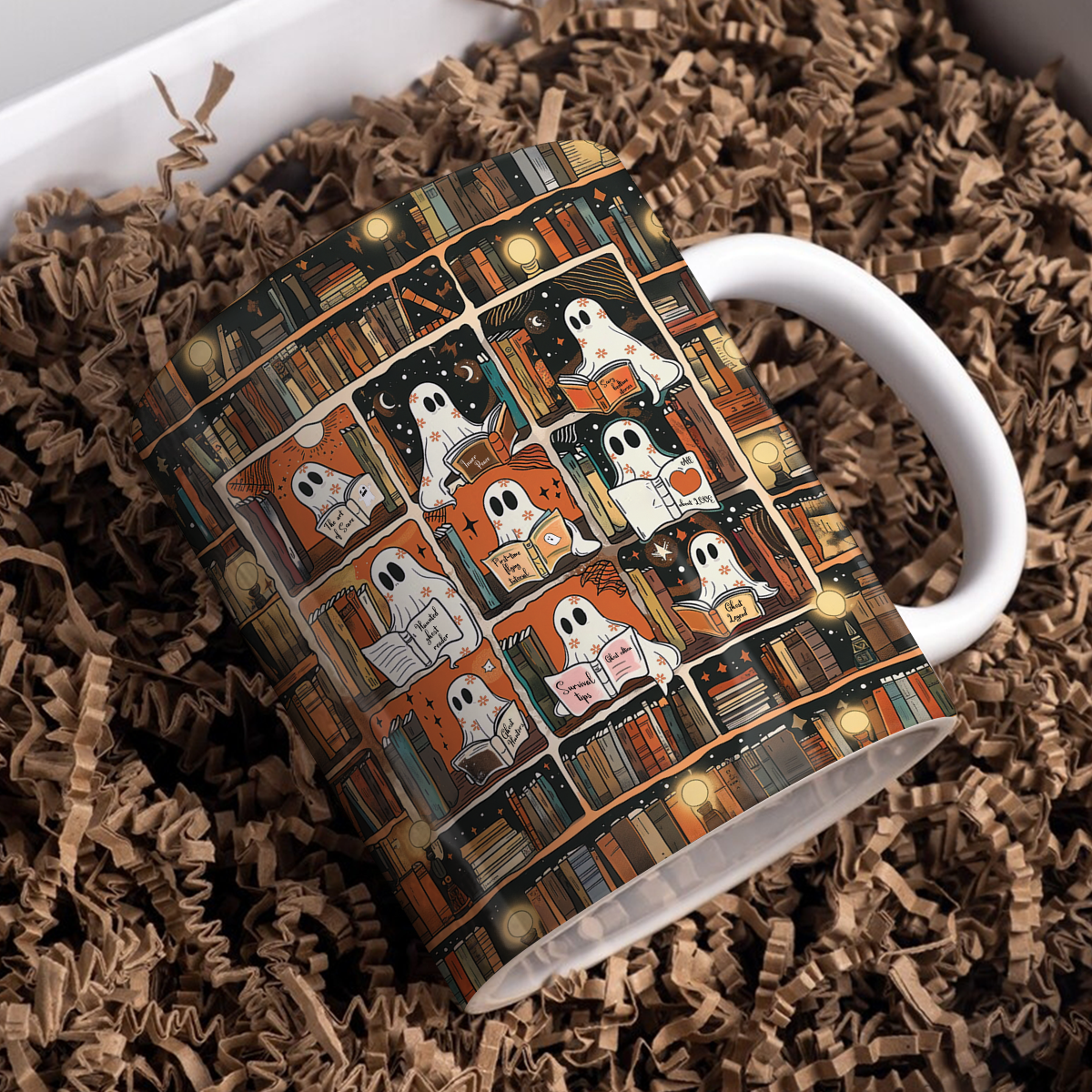 Shineful Ceramic Mug Spooky Ghost Readers