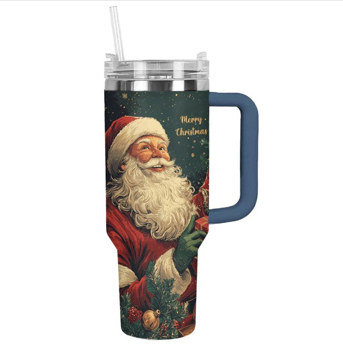 Glänzender Becher Vintage Weihnachtsmann