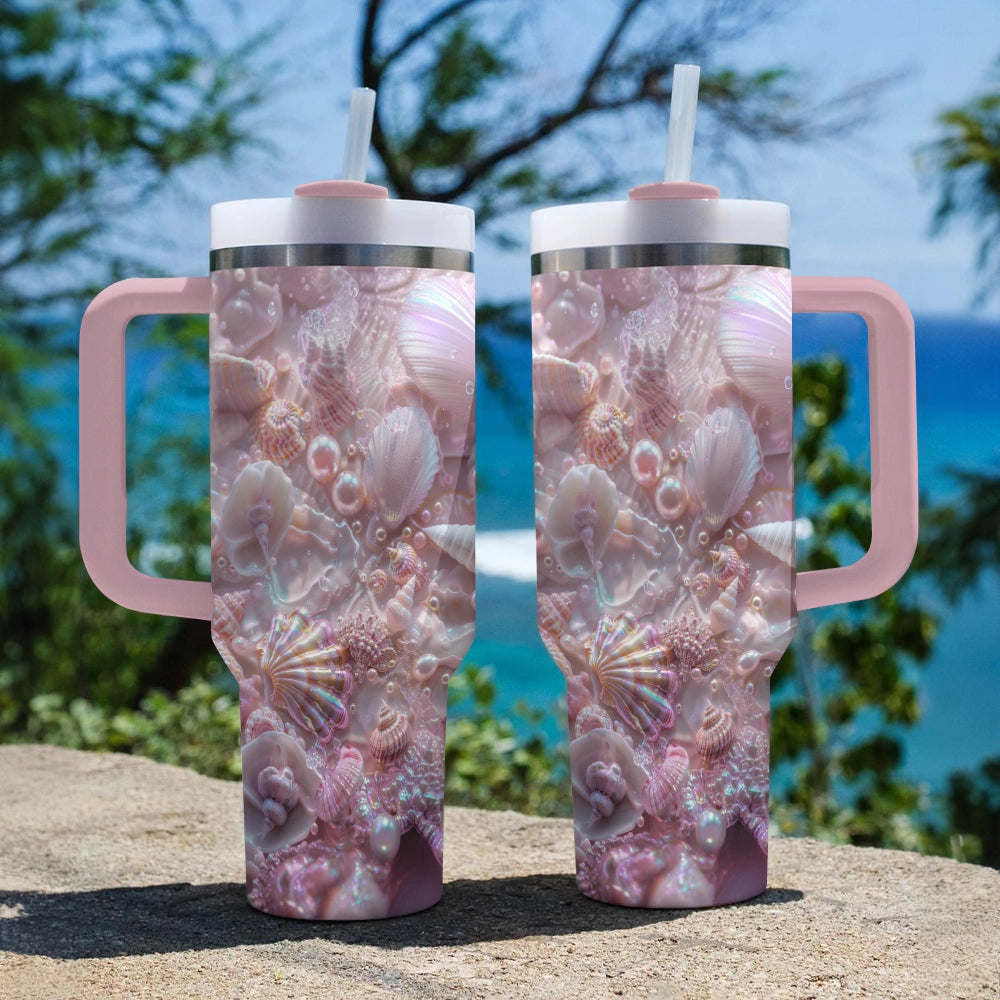 Shineful Tumbler Seashell Enchanted Serenity