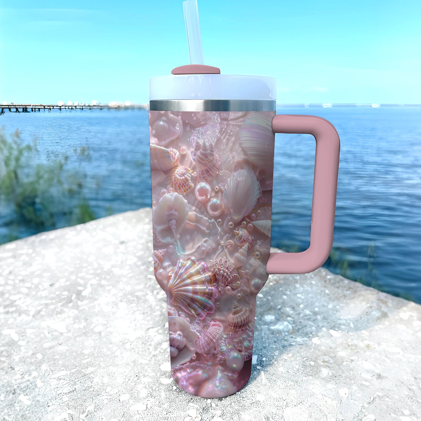 Shineful Tumbler Seashell Enchanted Serenity