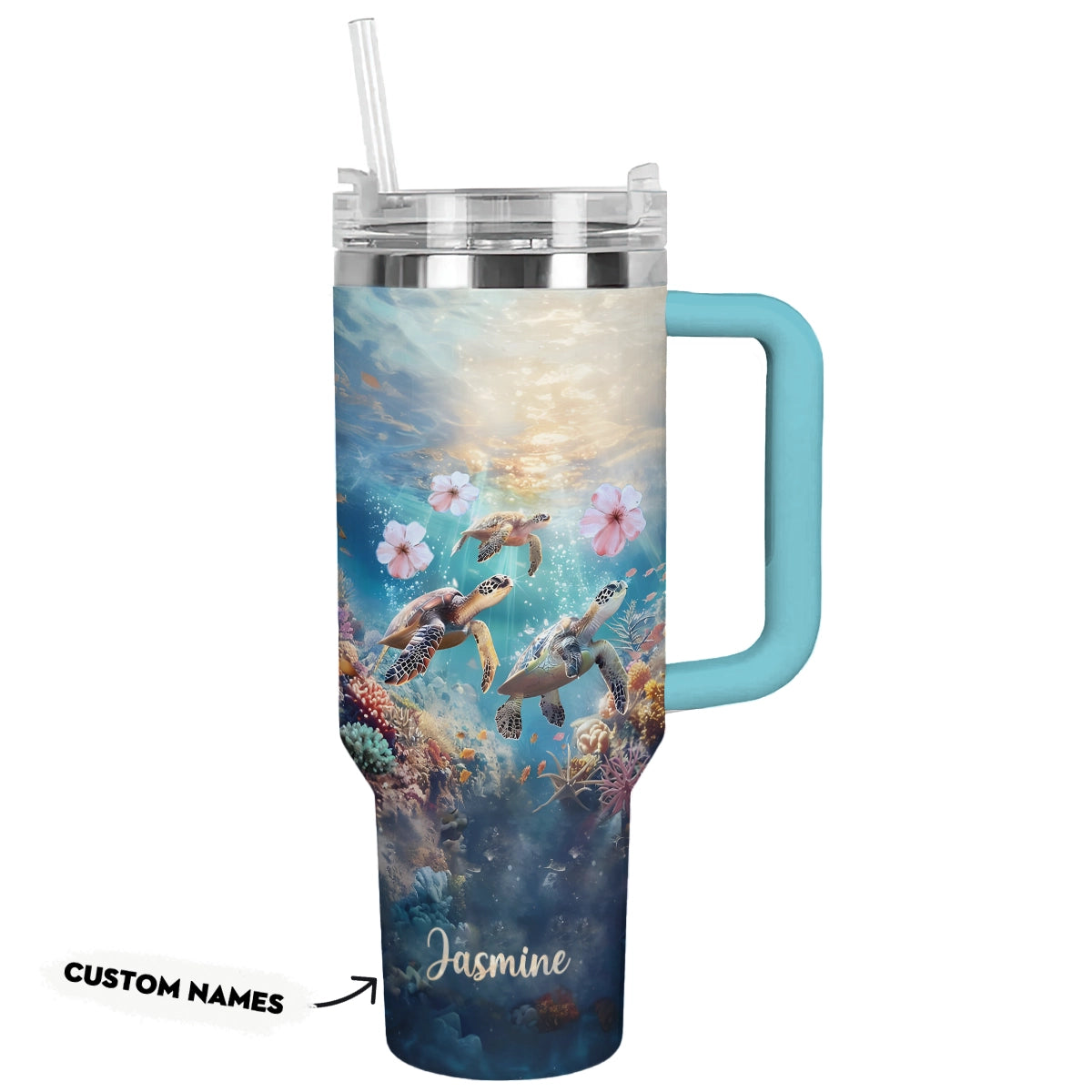 Shineful Tumbler Sea Turtle Peaceful Reef Adventure