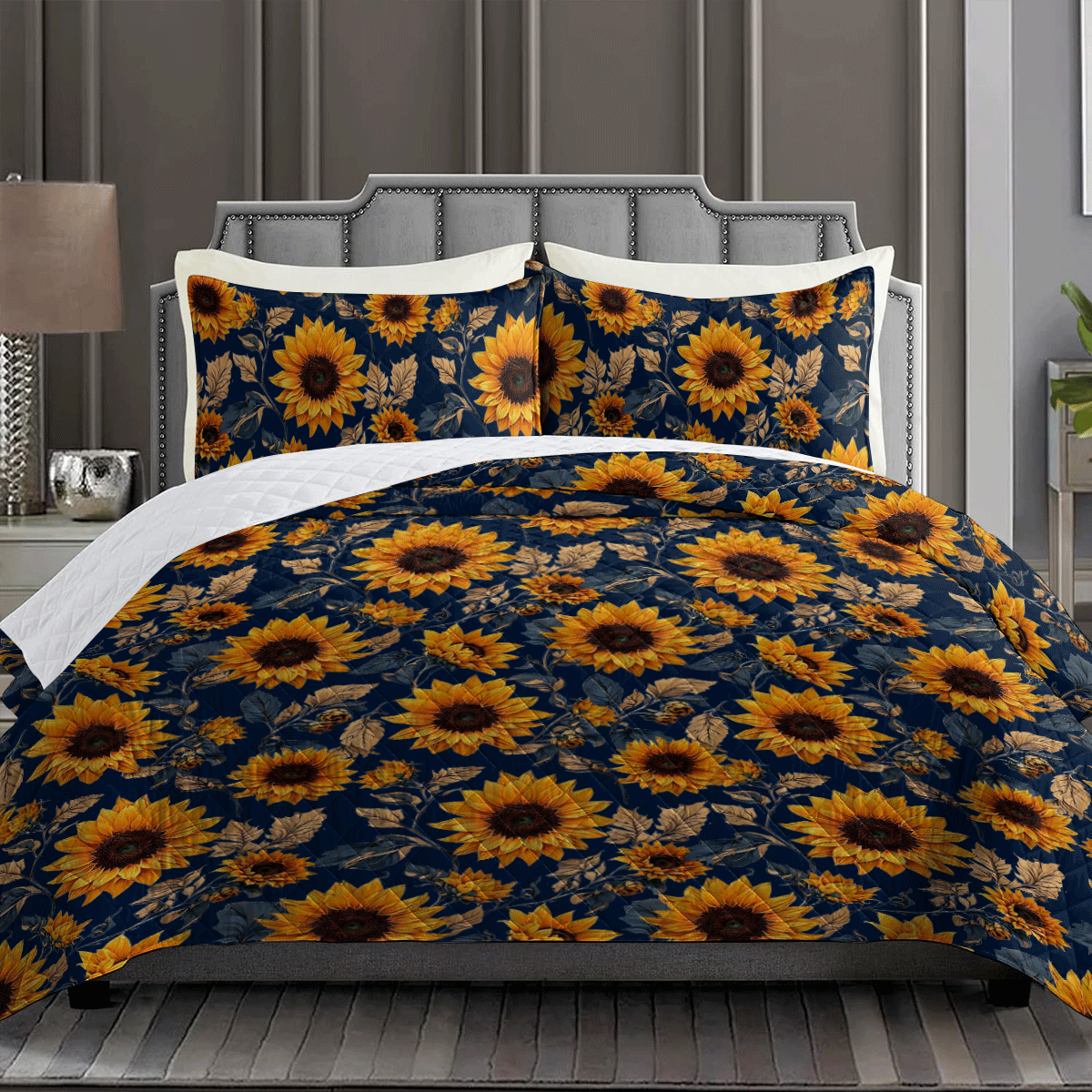 Shineful Quilt 3-Piece Set Serene Sunflower TH7