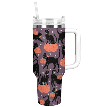 Shineful Tumbler Spooky Cat Pumpkin