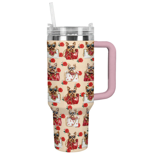 Shineful Tumbler Yorkie Rose Royale