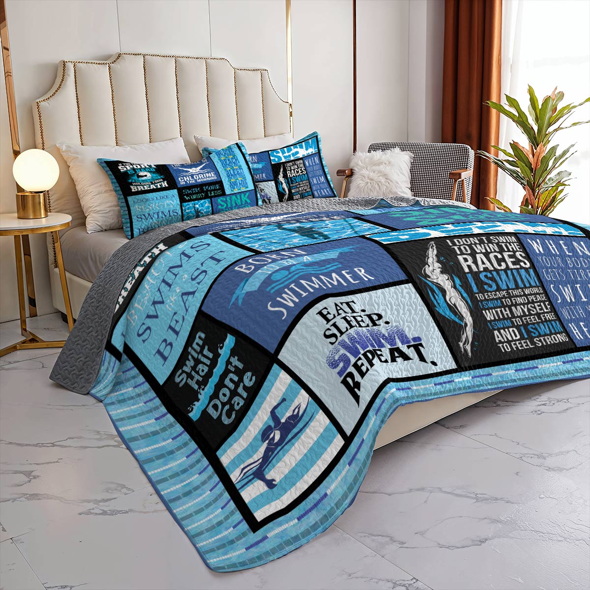 Shineful All Season Quilt 3-teiliges Set Schwimmen mit Ihrem Herzen