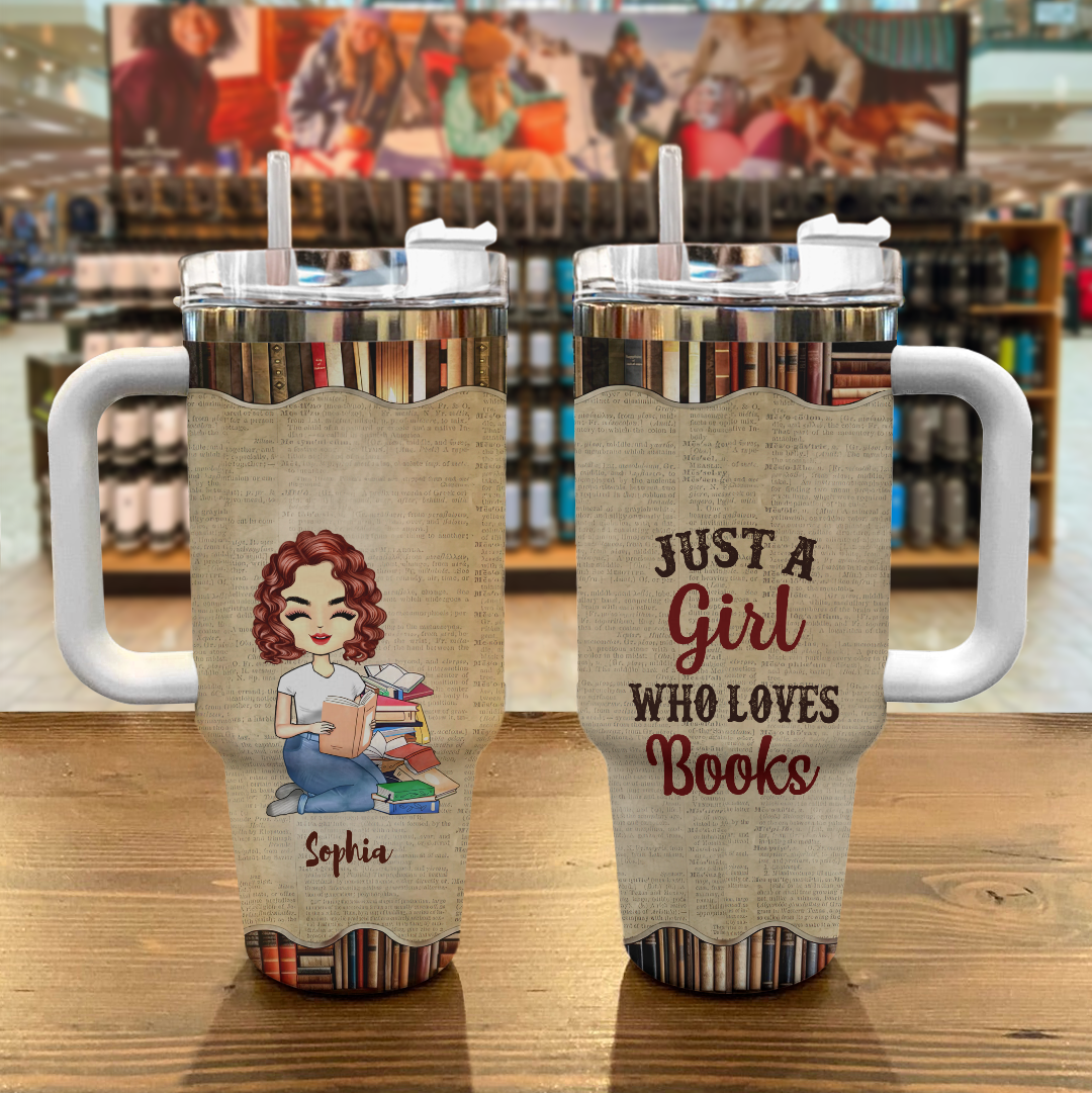 Cadeau de lecture Shineful Tumbler - Une fille qui aime lire des livres