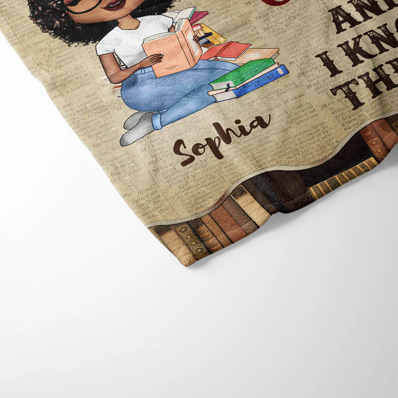 Shineful A Girl Who Loves Books Reading - Personalized Blanket