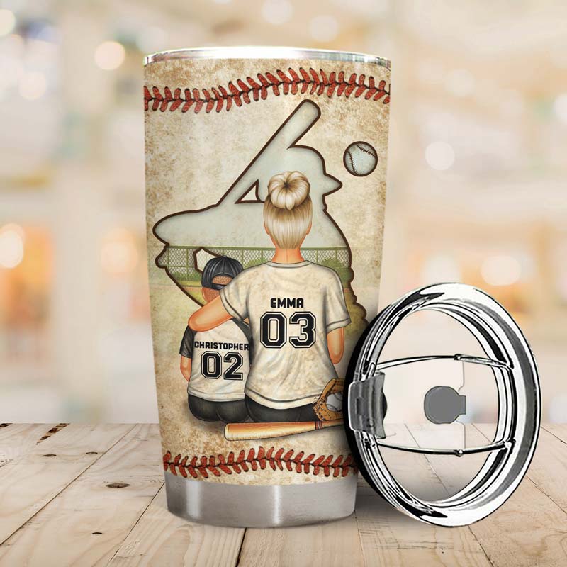 Shineful Mother Gift - Baseball Mom Behind Every Baseball Player Personalized 20oz Tumbler