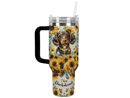 Shineful Tumbler Dachshund Sunflower Bliss