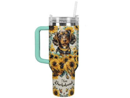 Shineful Tumbler Dachshund Sunflower Bliss