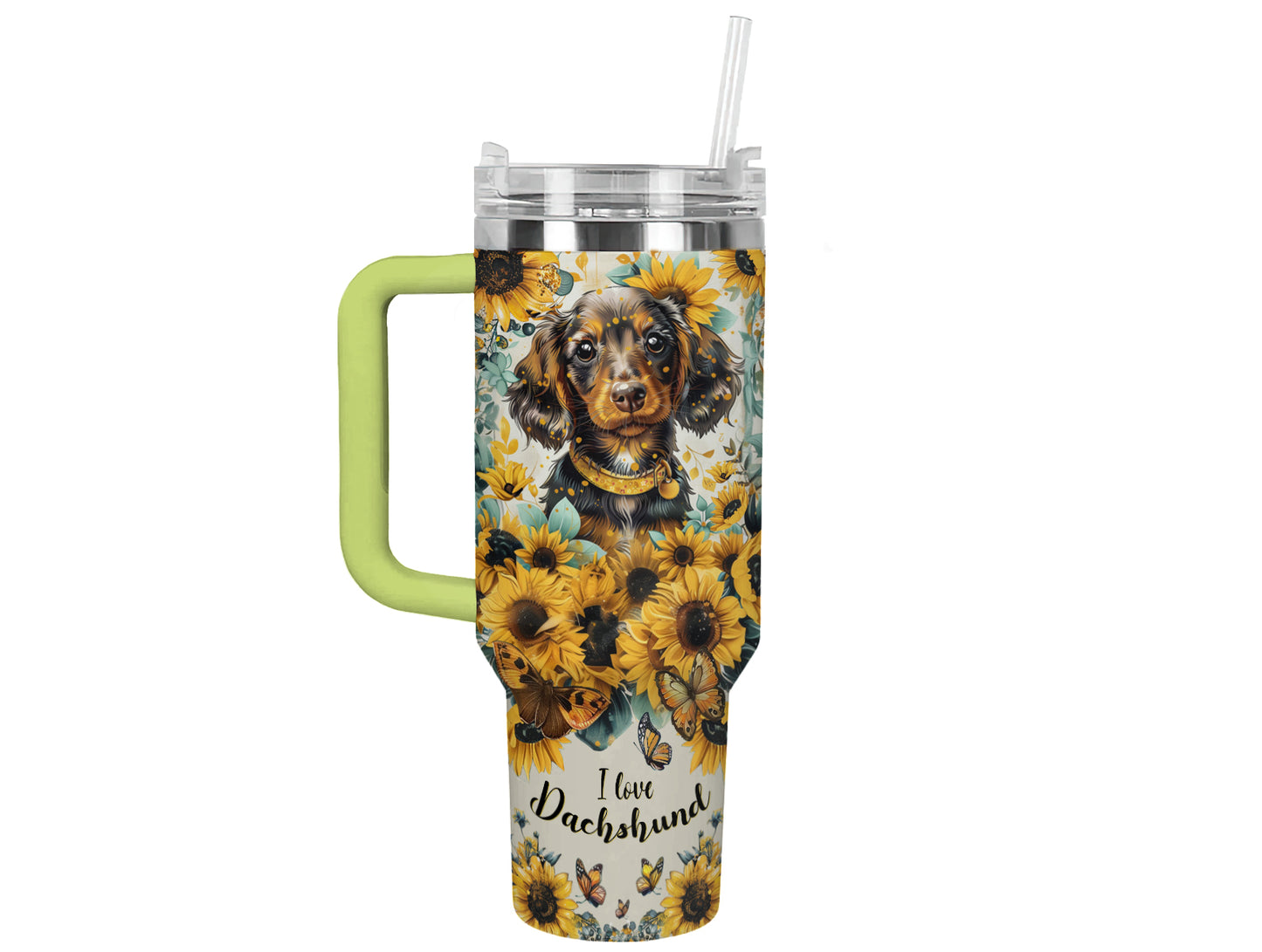 Shineful Tumbler Dachshund Sunflower Bliss