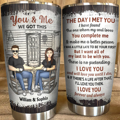 Shineful Family Couple The Day I Met You - Couple Gift - Personalized 20oz Tumbler