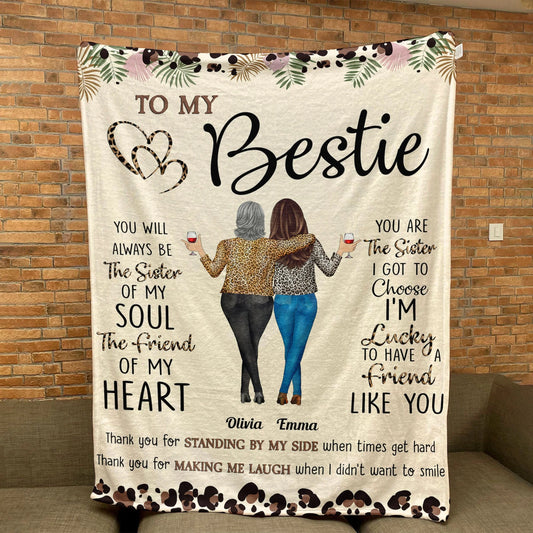 Shineful Thank You For Standing By My Side Friendship Personalized Blanket