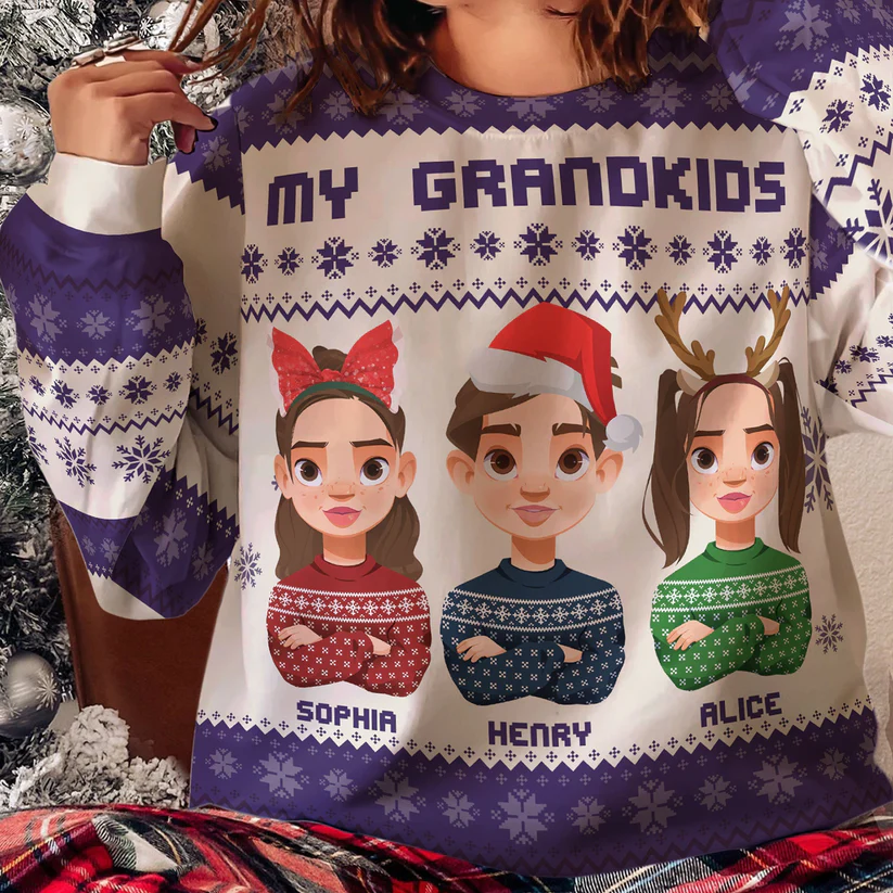 Shineful This Is Our Family - Personalized Ugly Sweater