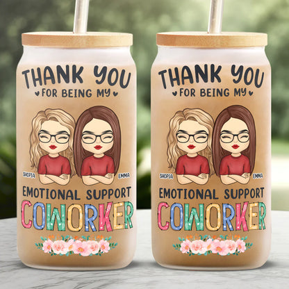 Thanks For Being My Unpaid Therapist - Bestie Personalized Custom Glass Cup Iced Coffee Gift Best