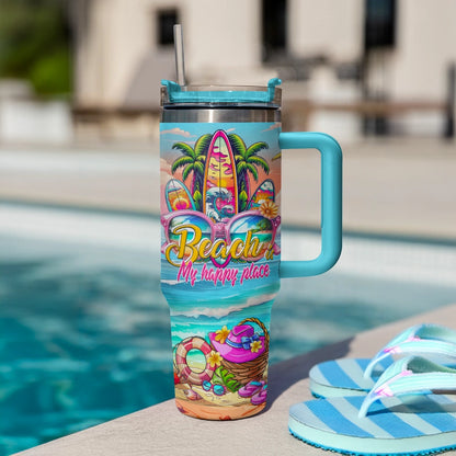 Shineful Glossy Tumbler Colorful Beach Bliss