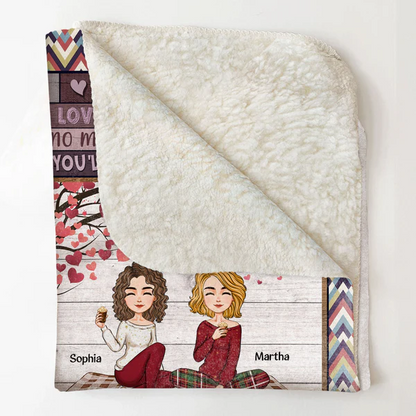 To My Bestie I Love You - Personalized Blanket