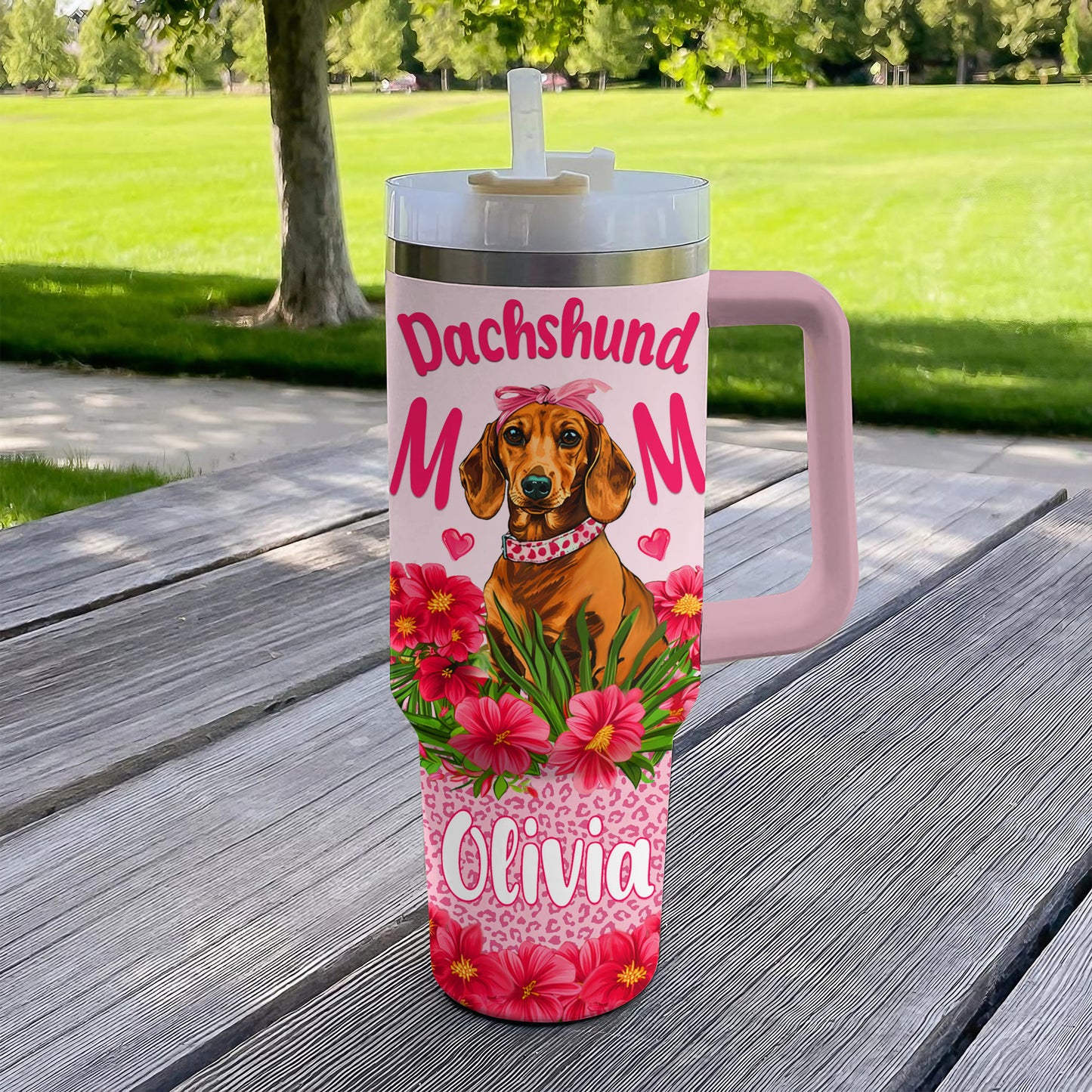 Shineful Tumbler Personalized Dachshund Mom