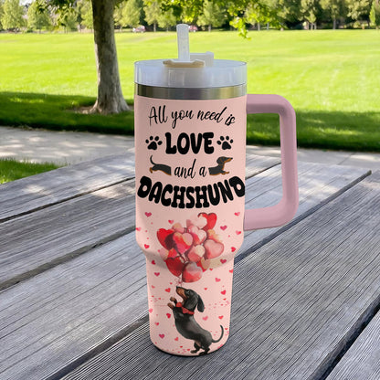 Shineful Tumbler Dachshund Paws of Love: