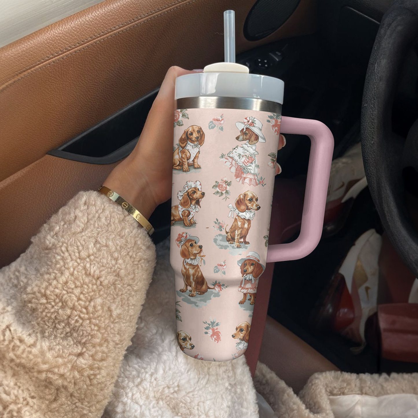 Shineful Tumbler Elegant Nineties Dachshunds