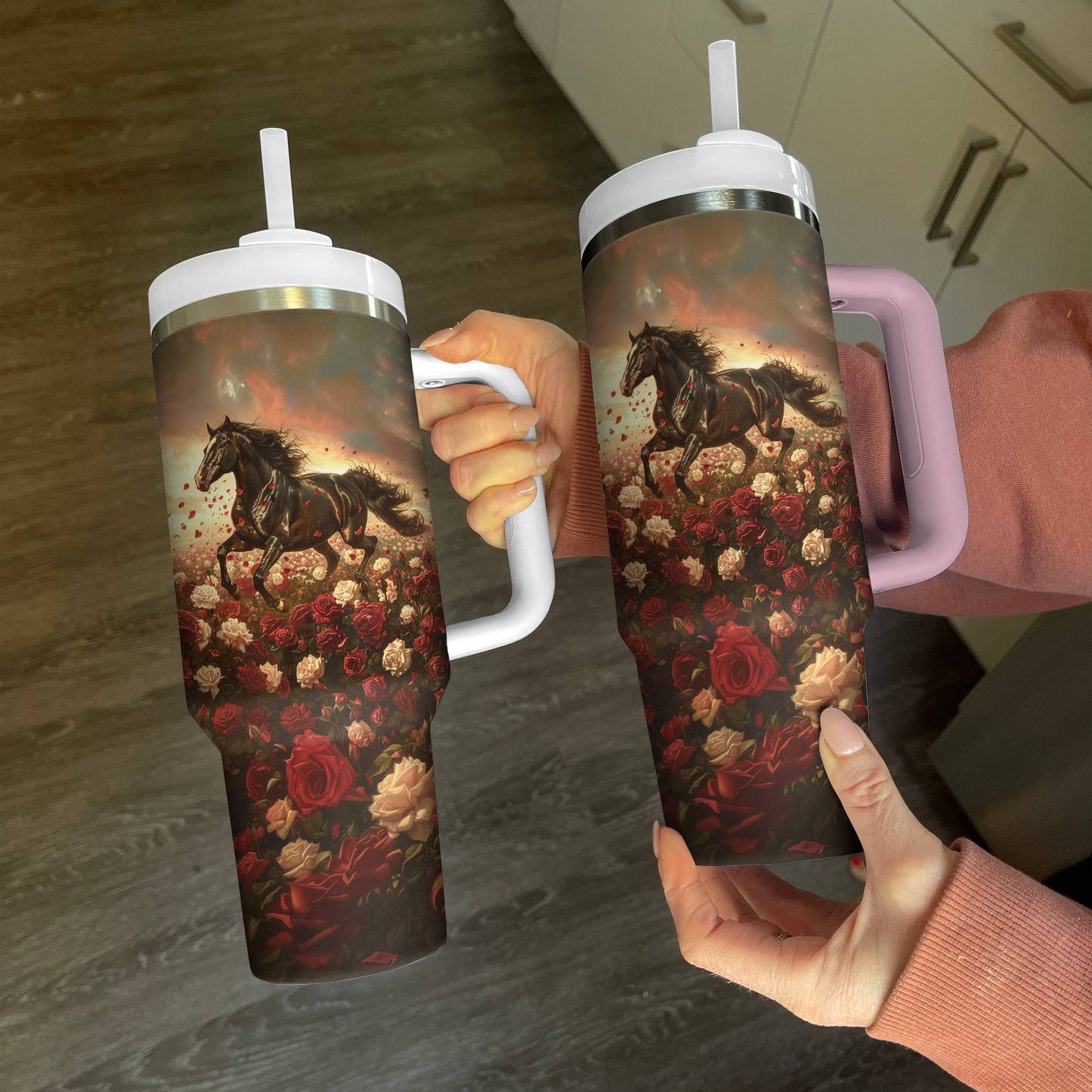 Shineful Tumbler Majestic Horse Red Roses