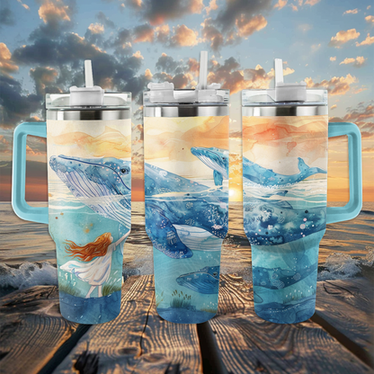 Harmonie et fille de la baleine Shineful Tumbler