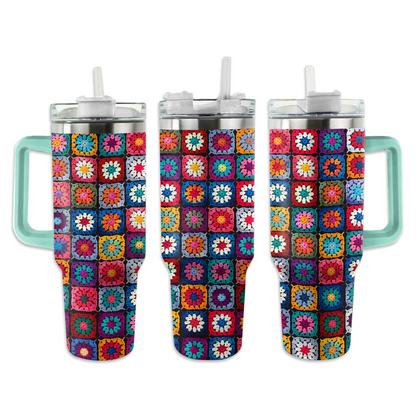 Shineful Tumbler Little Flowers Granny Squares