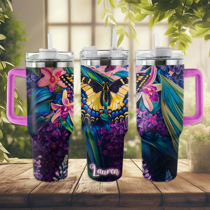 Shineful Personalized Tumbler Enchanting Butterfly