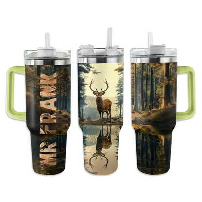 Shineful Personalized Tumbler Hunting Lover Buck/Deer With Reflection In A Lake